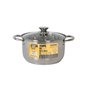 Casserole avec couvercle en verre Quttin New neron Acier 8 L (4 Unités)