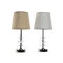 Lampe de bureau Home ESPRIT Blanc Beige Métallisé Métal 25 W 220 V 20 x 20 x 43 cm (2 Unités)