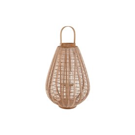 Bougeoir Home ESPRIT Marron Naturel Bois Verre 38 x 38 x 56 cm