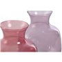 Vase Home ESPRIT Rose Lila Verre 19 x 19 x 36 cm (2 Unités)