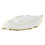 Centre de Table Home ESPRIT Transparent Doré Tropical Feuille d'une plante 23 x 13 x 2 cm