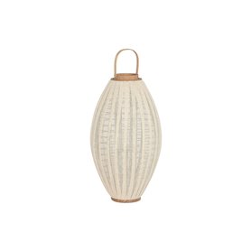 Bougeoir Home ESPRIT Blanc Naturel Bois Verre 40 x 40 x 70 cm