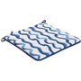 Coussin de chaise Home ESPRIT Bleu Blanc 38 x 38 x 2 cm