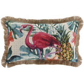 Coussin Home ESPRIT Frange Tropical 50 x 30 cm