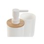 Ensemble de Bain Home ESPRIT Blanc Naturel Bambou polystyrène 7 x 7 x 16 cm