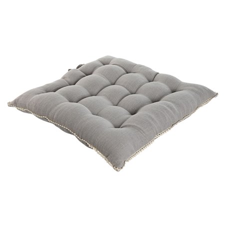 Coussin de chaise Home ESPRIT Gris clair 42 x 42 x 6 cm