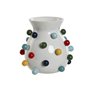 Vase Home ESPRIT Blanc Multicouleur Dolomite 20 x 20 x 20 cm
