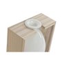 Vase Home ESPRIT Blanc Naturel Bois Verre 17 x 12 x 25 cm