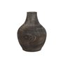 Vase Home ESPRIT Gris foncé Bois de paulownia Colonial Finition vieillie 16 x 16 x 24 cm