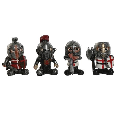 Figurine Décorative Home ESPRIT Rouge Gris 7 x 4 x 9 cm (4 Unités)