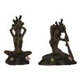 Figurine Décorative Home ESPRIT Marron Yoga Indien 13 x 6 x 16 cm (2 Unités)