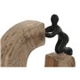 Figurine Décorative Home ESPRIT Marron Noir 20 x 7 x 19 cm (3 Unités)