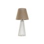 Lampe de bureau Home ESPRIT Blanc Naturel Jute Bois 50 W 220 V 30 x 30 x 61 cm