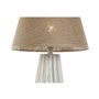 Lampe de bureau Home ESPRIT Blanc Naturel Jute Bois 50 W 220 V 30 x 30 x 61 cm