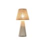 Lampe de bureau Home ESPRIT Blanc Naturel Jute Bois 50 W 220 V 30 x 30 x 61 cm