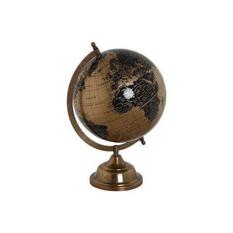 Globe terrestre Home ESPRIT Noir Doré 20 x 20 x 32 cm