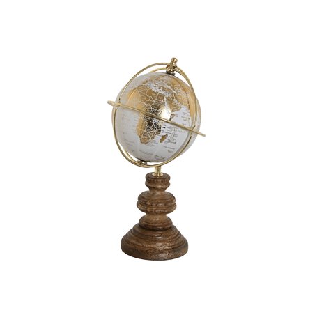 Globe terrestre Home ESPRIT Blanc Doré Naturel Vintage 12 x 12 x 28 cm