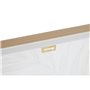 Cadre Home ESPRIT Blanc Doré Toile Bois MDF Moderne Feuille d'une plante 42 x 4 x 42 cm (2 Unités)