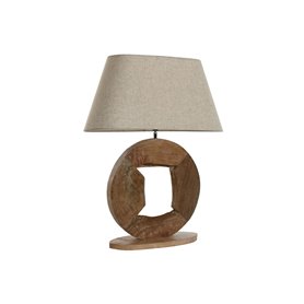 Lampe de bureau Home ESPRIT Beige Naturel Bois de manguier 50 W 220 V 60 x 20 x 75 cm