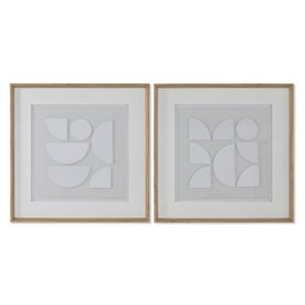 Cadre Home ESPRIT Blanc Naturel Moderne 60 x 4 x 60 cm (2 Unités)