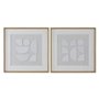 Cadre Home ESPRIT Blanc Naturel Moderne 60 x 4 x 60 cm (2 Unités)