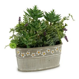 Plante décorative Gris Vert Ciment Plastique