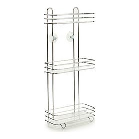 Etagère de salle de bains Argenté Métal Transparent Plastique (14 x 60 x 27 cm)