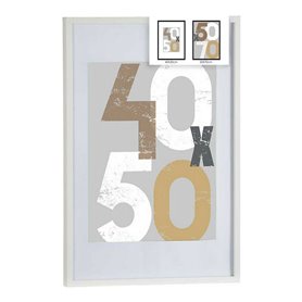 Porte photos mural Blanc Plastique Bois MDF 52