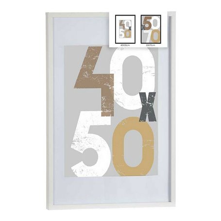 Porte photos mural Blanc Plastique Bois MDF 52