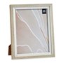 Cadre photo Marron Blanc 24 x 2 x 29 cm Verre Beige Plastique