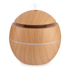 Humidificateur à Diffuseur d'Arômes avec LED Multicolore Marron Plastique (130 ml) (10 x 10 x 10 cm)