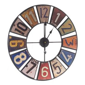 Horloge Murale Multicouleur Rétro Métal (60 x 4