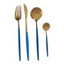 Ensemble de Couverts Bleu Doré Acier inoxydable (8 pcs)