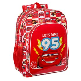 Cartable Cars Let's race Rouge Blanc (33 x 42 x 14 cm)