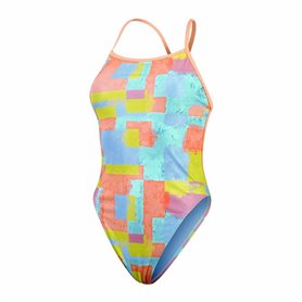 Maillot de bain femme Speedo Speedo Allover Digital V-Back Bleu