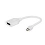 Câble Mini DisplayPort vers DisplayPort GEMBIRD A-MDPM-DPF-001-W DisplayPort Mini DisplayPort Blanc