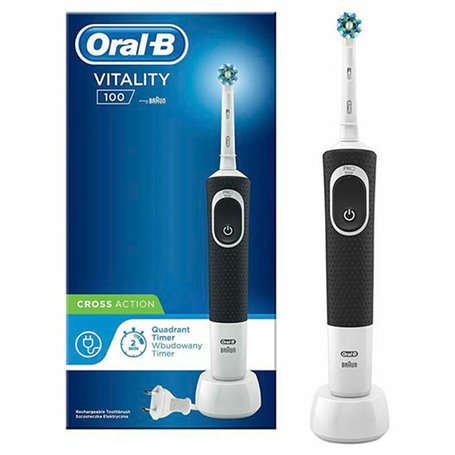 Oral-B Vitality 100 CrossAction Adulte Brosse à dents rotative oscillante Noir