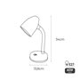 Lampe de bureau EDM Amsterdam E27 60 W Flexo/Lampe de bureau Blanc Métal 13 x 34 cm (1 Unités)