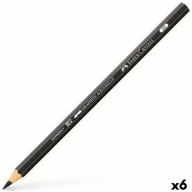 Crayon Faber-Castell Graphite Aquarelle Aquarelle Noir Hexagonal 2B (6 Unités)