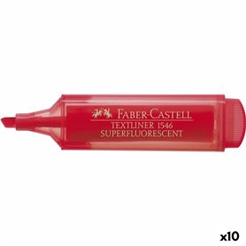 Marqueur fluorescent Faber-Castell Textliner 46 Rouge (10 Unités)