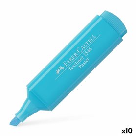 Marqueur fluorescent Faber-Castell P Textliner 1546 Pastel Bleu (10 Unités)