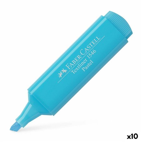 Marqueur fluorescent Faber-Castell P Textliner 1546 Pastel Bleu (10 Unités)