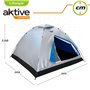 Magasin de campagne Aktive 4 personnes 205 x 130 x 205 cm (2 Unités)