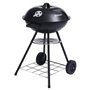 Roues de barbecue au charbon de bois Blaupunkt GC401 Noir Acier