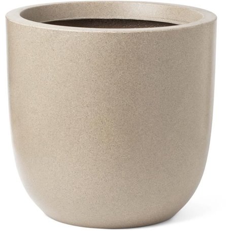 Pot de fleur boule - CAPI EUROPE - WASTE SMOOTH NL - 43 x 41 cm - Terrazzo beige