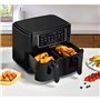 Friteuse a Air Sans huile CONTINENTAL EDISON - RFRSH24002CB - 9 L - Double bacs - 2400W - Noir