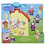 Peppa Pig, coffret La mallette de Peppa avec maison pliable, 4 figurines, jouets préscolaires, a partir de 3 ans