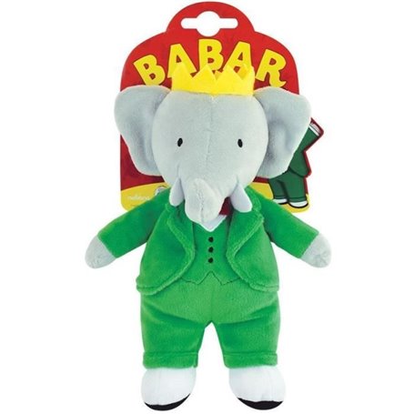 Babar Peluche Éléphant +/- 20 cm - JEMINI - Représentation parfaite du roi des éléphants.