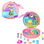 Polly Pocket-Aventure en Mobylette-Coffret 2 mini-figurines et animal HWN98