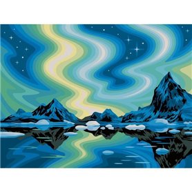 RavensburgerCreArt Toiles 30x40 cmAurores BoréalesPeinture par numérosAdulte-Activité détente et créativeDes 14 ans23907